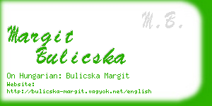 margit bulicska business card